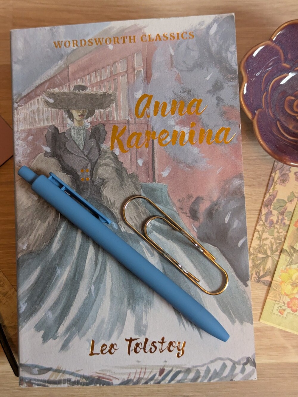 Classic Anna Karenina Book With Floral Accessories View 3